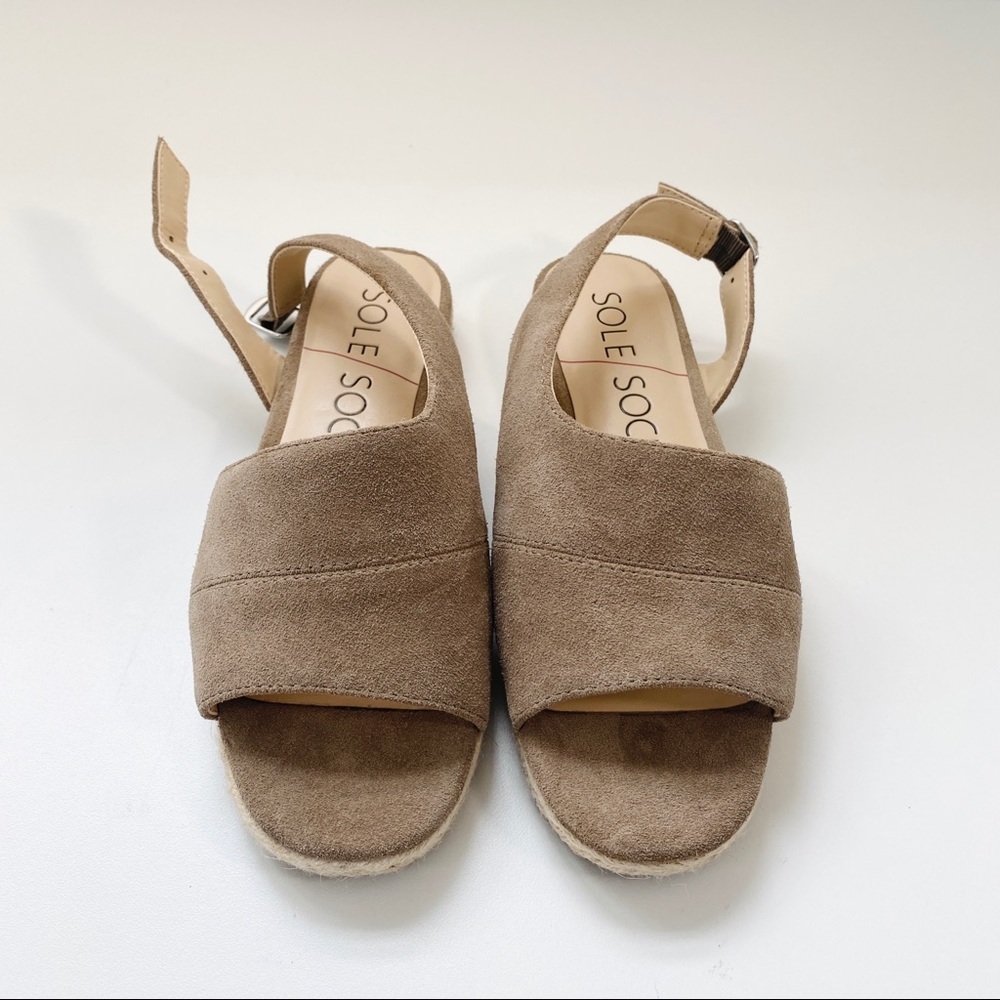 Sole Society Tan Suede Sandals